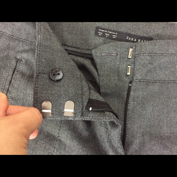 Zara Basic Women’s Gray Cuffed Dress Pants - Picture 3 of 7